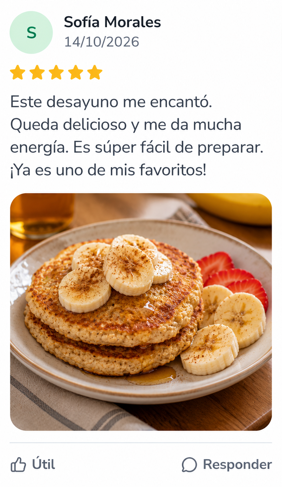 Reseña de Sofía Morales: este desayuno le encantó, queda delicioso y es fácil de preparar